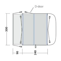 Outwell Newburg 240 Air Low Drive Away Awning 16 Outwell Newburg 240 Air Low Drive Away Awning -OUTDOOR WORLD GEAR 111245 newburg 240 air drawing floorplan3