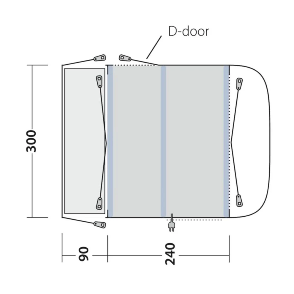 Outwell Newburg 240 Air Low Drive Away Awning 5 Outwell Newburg 240 Air Low Drive Away Awning - Image 3