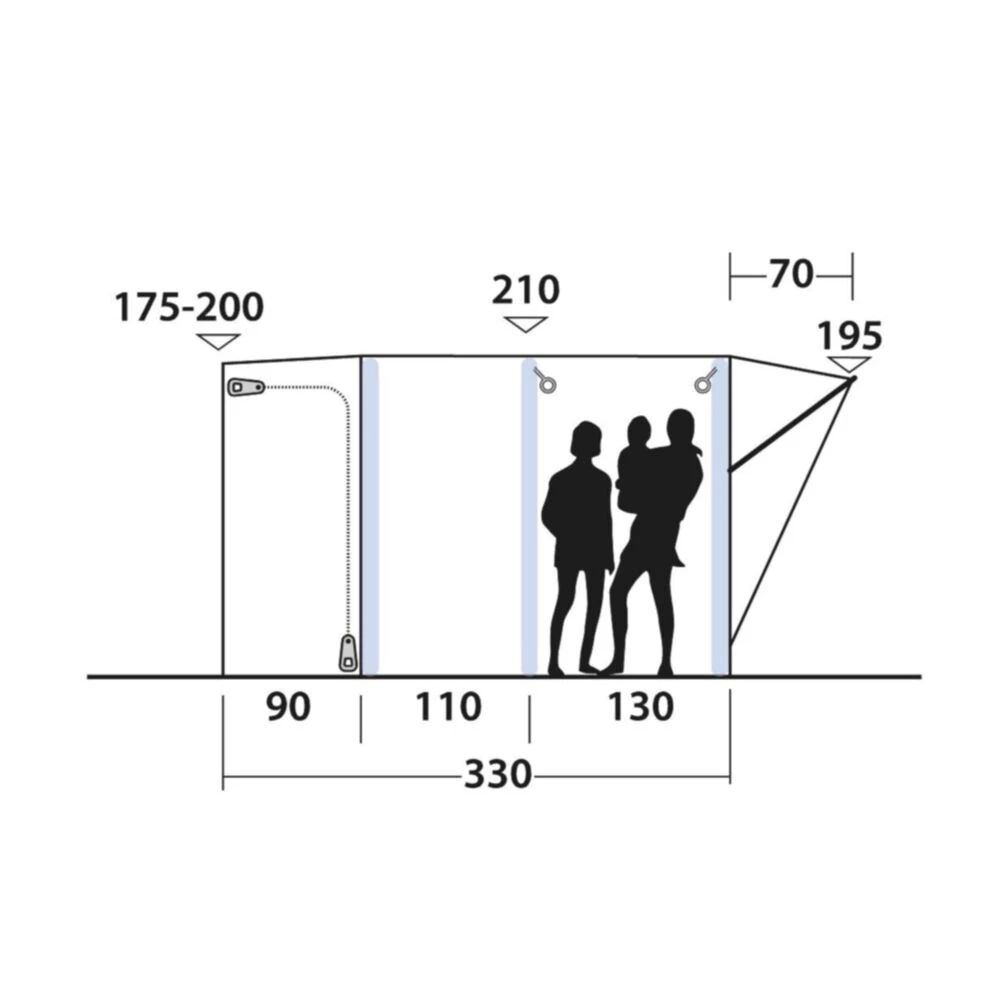 Outwell Newburg 240 Air Low Drive Away Awning 7 Outwell Newburg 240 Air Low Drive Away Awning - Image 5