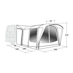 Outwell Newburg 240 Air Low Drive Away Awning 19 Outwell Newburg 240 Air Low Drive Away Awning -OUTDOOR WORLD GEAR 111245 newburg 240 air drawing perspective2