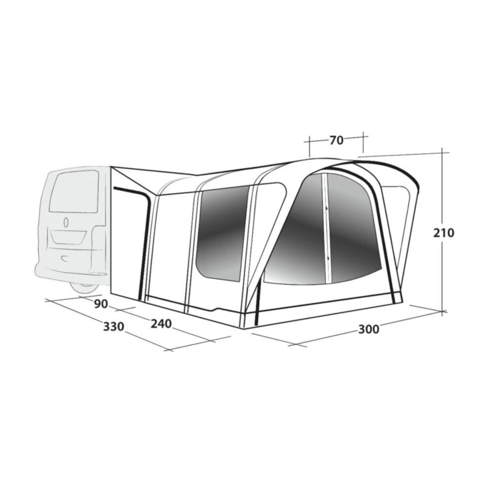 Outwell Newburg 240 Air Low Drive Away Awning 8 Outwell Newburg 240 Air Low Drive Away Awning - Image 6