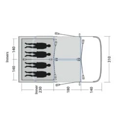 Outwell Springville 4SA Tent 19 Outwell Springville 4SA Tent -OUTDOOR WORLD GEAR 111275 springville 4sa drawing floorplan3
