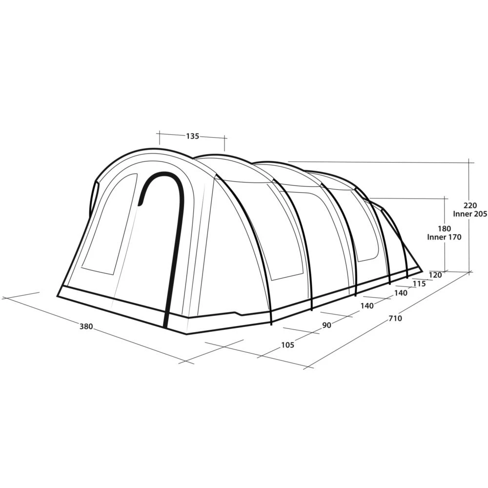Outwell Phoenix 6+2 Tent (2025) 10 Outwell Phoenix 6+2 Tent (2025) - Image 8