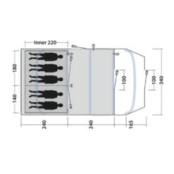 Outwell Tennessee 5 Air Tent (2025) 19 Outwell Tennessee 5 Air Tent (2025) -OUTDOOR WORLD GEAR 111469 tennessee 5 air drawing floorplan3