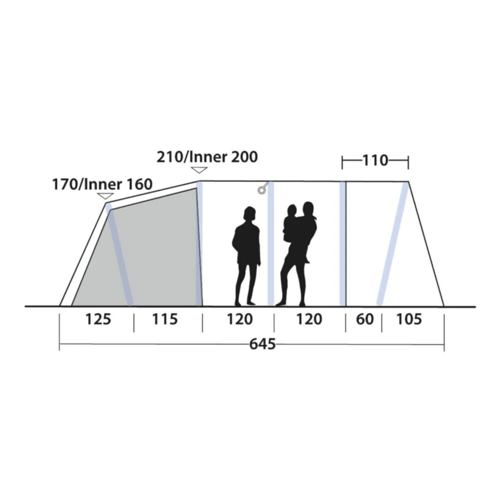 Outwell Tennessee 5 Air Tent (2025) 7 Outwell Tennessee 5 Air Tent (2025) - Image 5