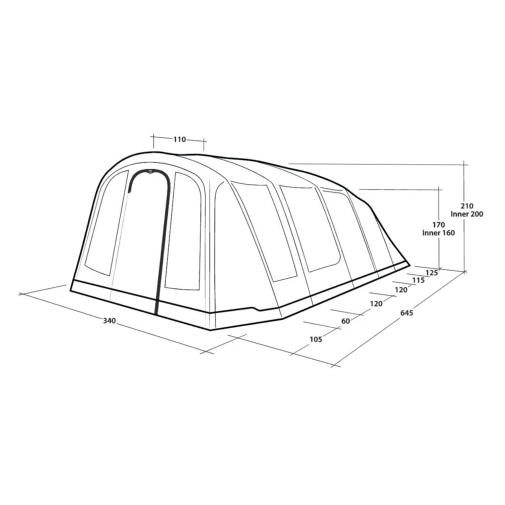 Outwell Tennessee 5 Air Tent (2025) 5 Outwell Tennessee 5 Air Tent (2025) - Image 3