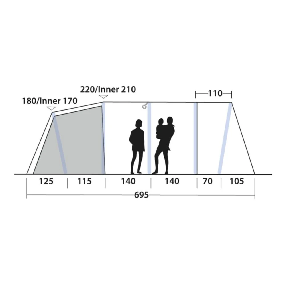 Outwell Tennessee 7 Air Tent (2025) 7 Outwell Tennessee 7 Air Tent (2025) - Image 5
