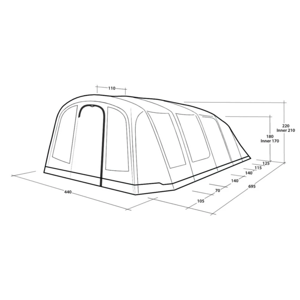 Outwell Tennessee 7 Air Tent (2025) 5 Outwell Tennessee 7 Air Tent (2025) - Image 3