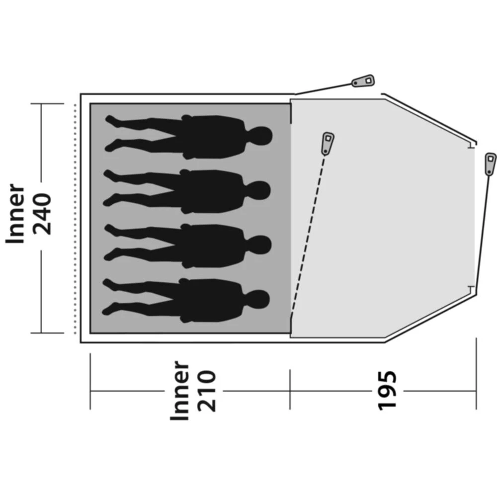 Outwell Earth 4 Plus Tent 5 Outwell Earth 4 Plus Tent - Image 3