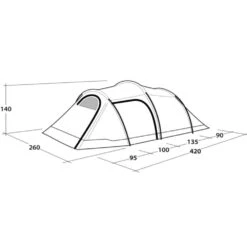 Outwell Earth 4 Plus Tent 17 Outwell Earth 4 Plus Tent -OUTDOOR WORLD GEAR 111485 earth 4 plus drawing perspective2