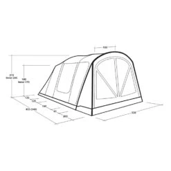 Outwell Flagstaff 5 Air Tent (2025) -OUTDOOR WORLD GEAR 111488 flagstaff 5 air drawing perspective2