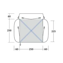 Outwell Daytona Air Awning (175-200cm) (2025) 20 Outwell Daytona Air Awning (175-200cm) (2025) -OUTDOOR WORLD GEAR 111501 daytona air drawing floorplan3