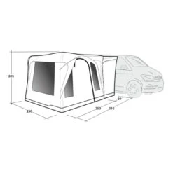 Outwell Daytona Air Awning (175-200cm) (2025) 23 Outwell Daytona Air Awning (175-200cm) (2025) -OUTDOOR WORLD GEAR 111501 daytona air drawing perspective2