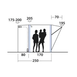 Outwell Santa Monica Air Awning (175-200cm) (2025) 20 Outwell Santa Monica Air Awning (175-200cm) (2025) -OUTDOOR WORLD GEAR 111502 santa monica air drawing other5