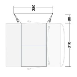 Outwell Tall Connection Jonesville 290/440SA -OUTDOOR WORLD GEAR 111507 tall connection jonesville 290 440sa drawing floorplan3