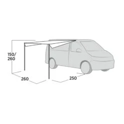 Easy Camp Voss Canopy -OUTDOOR WORLD GEAR 120464 voss canopy drawing perspective2