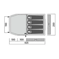 Easy Camp Hemsedal 4 Tent (2025) -OUTDOOR WORLD GEAR 120475 hemsedal 4 drawing floorplan3