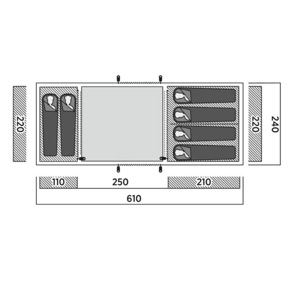 Easy Camp Leka Twin 6 Tent (2025) 5 Easy Camp Leka Twin 6 Tent (2025) - Image 3