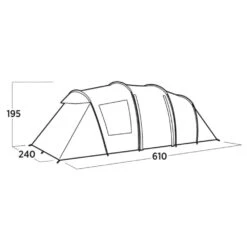 Easy Camp Leka Twin 6 Tent (2025) 17 Easy Camp Leka Twin 6 Tent (2025) -OUTDOOR WORLD GEAR 120492 leka twin 6 drawing perspective2