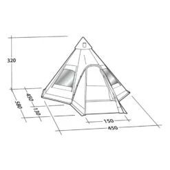 Robens Kiowa Tipi Tent (2024) 18 Robens Kiowa Tipi Tent (2024) -OUTDOOR WORLD GEAR 130188 kiowa drawing perspective2