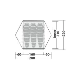 Robens Boulder 3 Tent (2024) 17 Robens Boulder 3 Tent (2024) -OUTDOOR WORLD GEAR 130344 boulder 3 drawing floorplan3