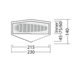 Robens Starlight 1 Exp Tent (2025) 14 Robens Starlight 1 Exp Tent (2025) -OUTDOOR WORLD GEAR 130403 starlight 1 exp drawing floorplan3