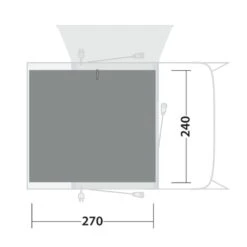Outwell Cozy Carpet Talladega Air (240 X 270cm) -OUTDOOR WORLD GEAR 171142 cozy carpet talladega air drawing floorplan2