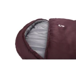Outwell Campion Lux Sleeping Bag (Aubergine) 11 Outwell Campion Lux Sleeping Bag (Aubergine) -OUTDOOR WORLD GEAR 230397 campion lux aubergine left side zipper feature photo2