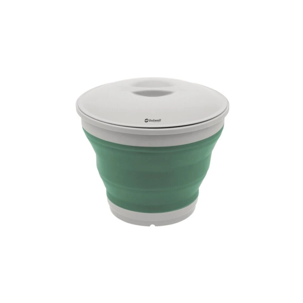 Outwell Collaps Bucket With Lid - Shadow Green 3 Outwell Collaps Bucket With Lid - Shadow Green