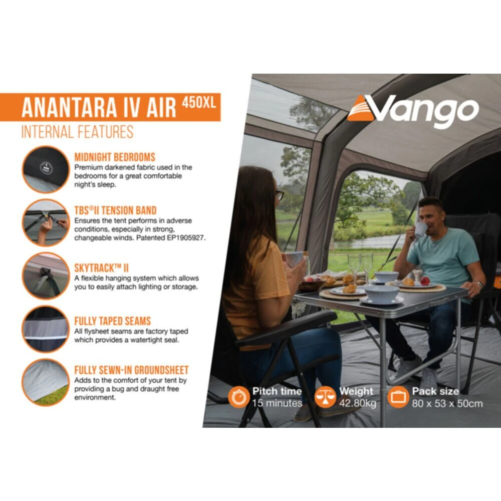 Vango Airbeam Vango Anantara IV 450xl Air Tent 15 Vango Airbeam Vango Anantara IV 450xl Air Tent - Image 13