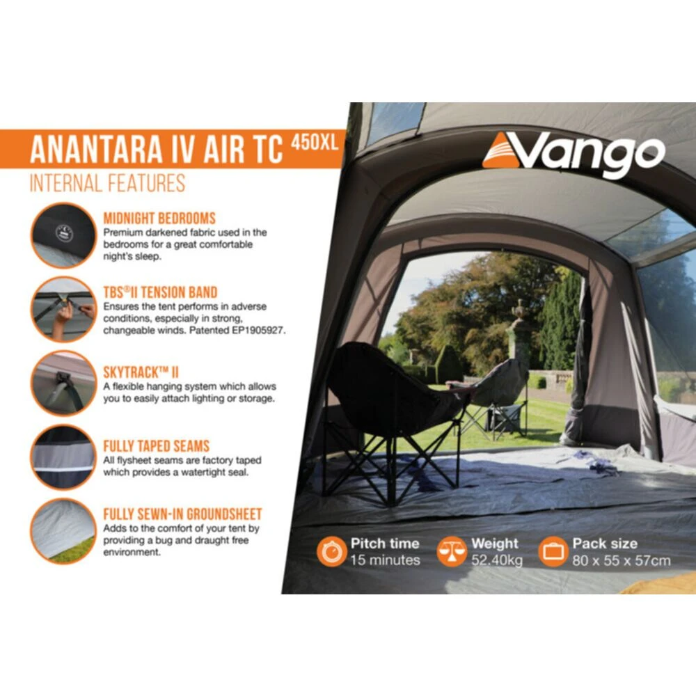Vango Airbeam Vango Anantara IV TC 450XL Air Tent 15 Vango Airbeam Vango Anantara IV TC 450XL Air Tent - Image 13