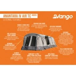 Vango Airbeam Vango Anantara IV TC 450XL Air Tent 30 Vango Airbeam Vango Anantara IV TC 450XL Air Tent -OUTDOOR WORLD GEAR anantara iv air tc 450xl lowres