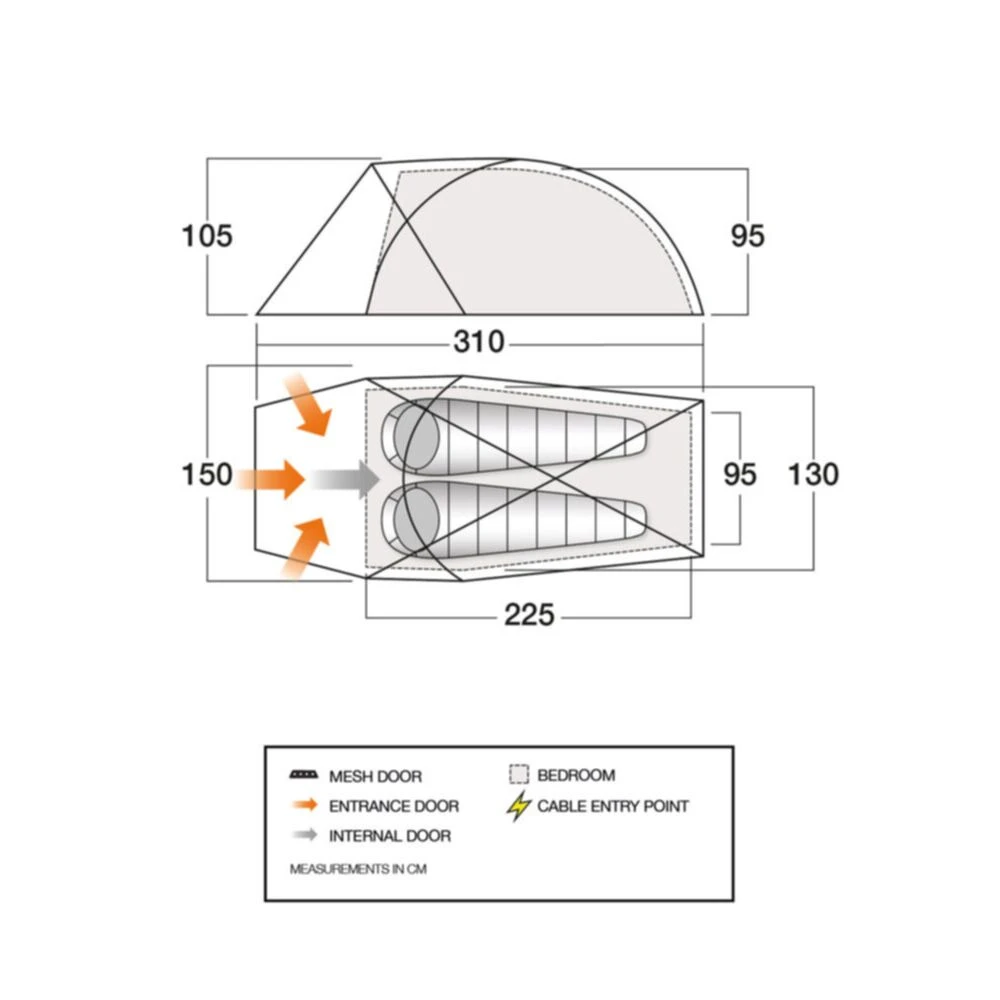Vango Apex Geo 200 Tent 4 Vango Apex Geo 200 Tent - Image 2