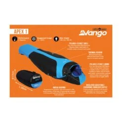 Vango Apex 1 Sleeping Bag 14 Vango Apex 1 Sleeping Bag -OUTDOOR WORLD GEAR apex 1 infographic lr