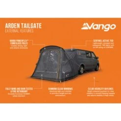 Vango Arden Tailgate Awning (2025) -OUTDOOR WORLD GEAR arden tailgate infographic lowres