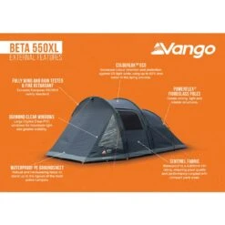 Vango Beta 550xl Tent (Deep Blue) (2025) 41 Vango Beta 550xl Tent (Deep Blue) (2025) -OUTDOOR WORLD GEAR beta 550xl infographic lowres