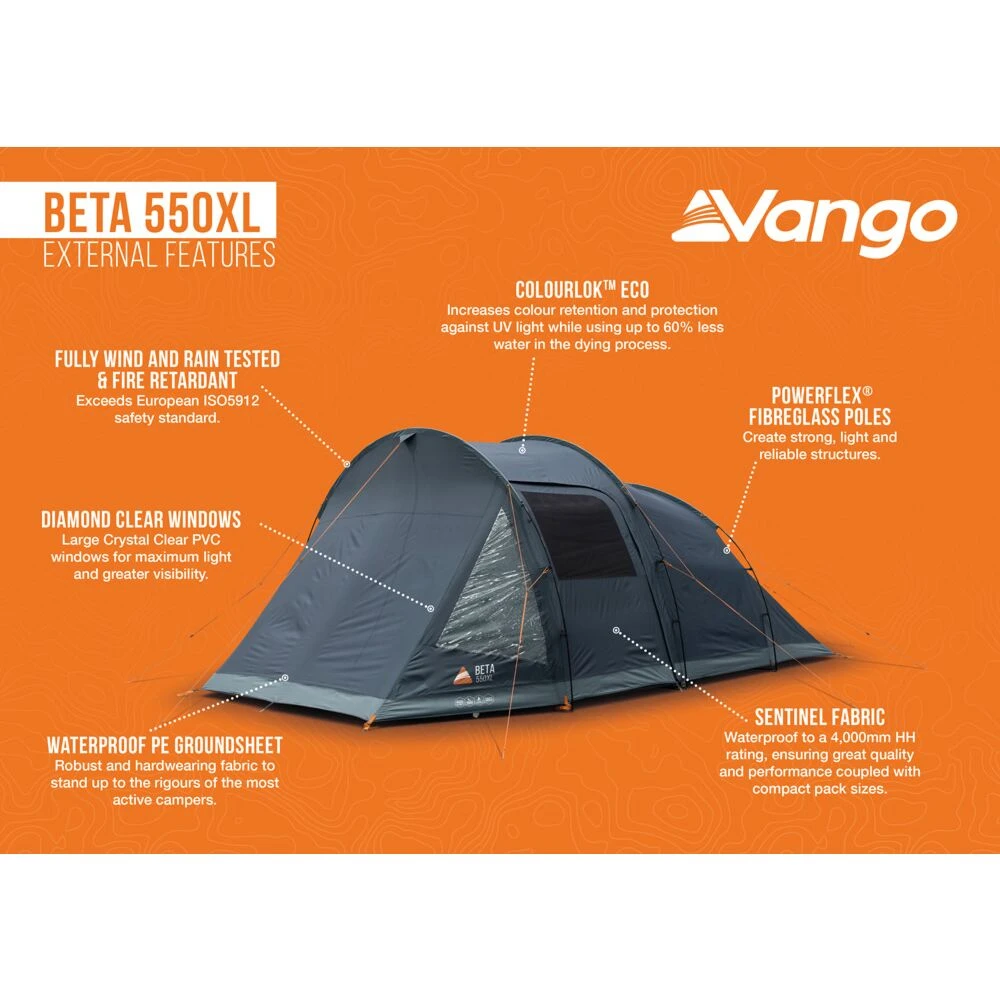Vango Beta 550xl Tent (Deep Blue) (2025) 22 Vango Beta 550xl Tent (Deep Blue) (2025) - Image 20