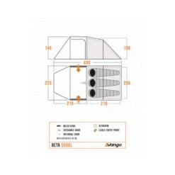 Vango Beta 350XL Tent (Deep Blue) (2025) 24 Vango Beta 350XL Tent (Deep Blue) (2025) -OUTDOOR WORLD GEAR beta 350xl floorplan low res small