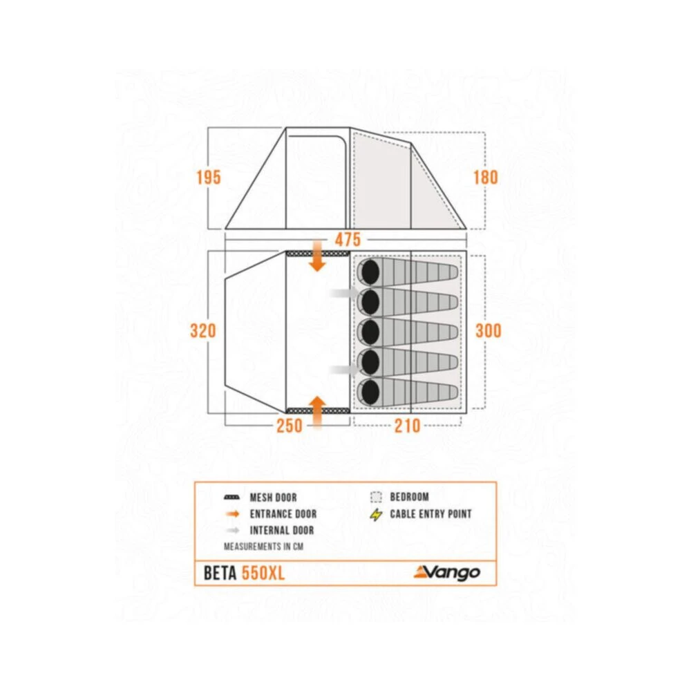 Vango Beta 550xl Tent (Deep Blue) (2025) 6 Vango Beta 550xl Tent (Deep Blue) (2025) - Image 4