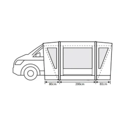 Outdoor Revolution Cayman Combo Air Mid Driveaway Awning (210-255cm) -OUTDOOR WORLD GEAR cayman combo 3