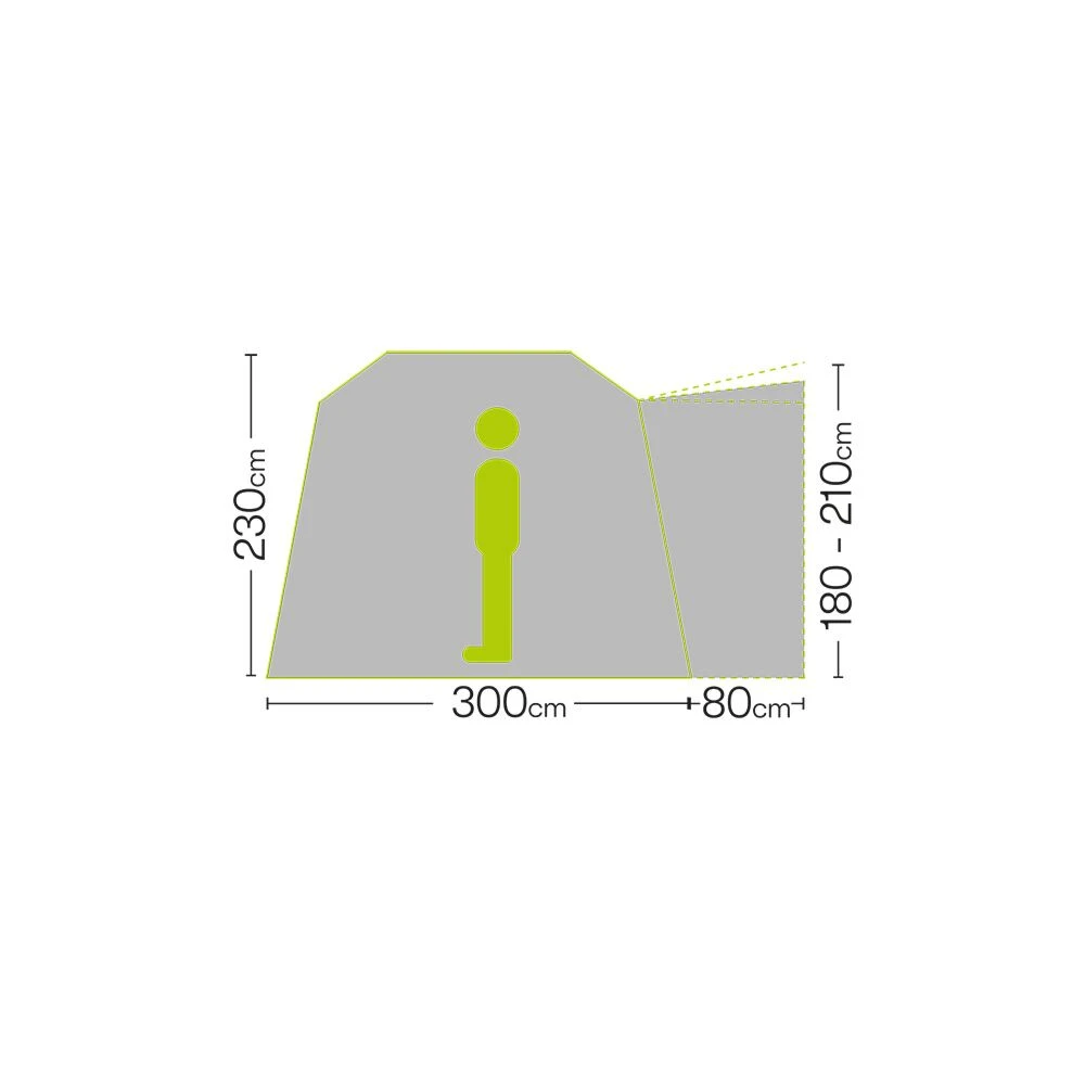 Quest Eagle Poled Drive Away Awning (Low: 180 - 210cm) 4 Quest Eagle Poled Drive Away Awning (Low: 180 - 210cm) - Image 2