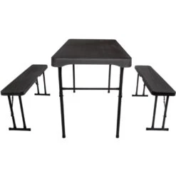 Quest Jet Stream Grassmoor Table And Bench Set