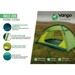 Vango Halo 300 Tent (2024) -OUTDOOR WORLD GEAR halo 3003 lr 1