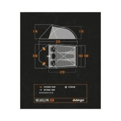 Vango Helvellyn 300 Tent (2025) 22 Vango Helvellyn 300 Tent (2025) -OUTDOOR WORLD GEAR helvellyn 300 floorplan low res small