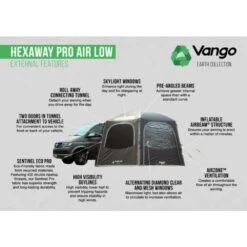 Vango Airbeam Vango Hexaway Pro Air Low Awning -OUTDOOR WORLD GEAR hexaway pro air low 1