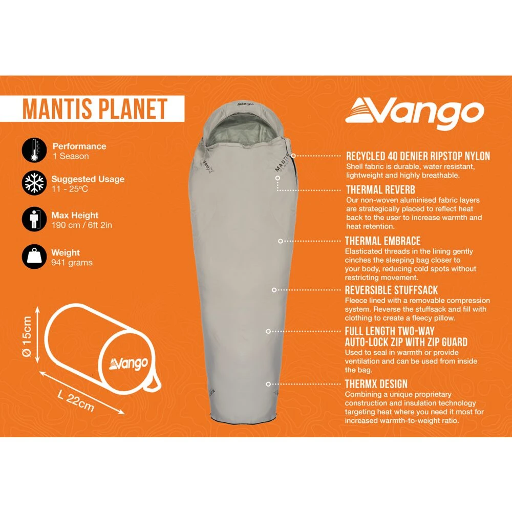 Vango Mantis Planet Sleeping Bag 7 Vango Mantis Planet Sleeping Bag - Image 5