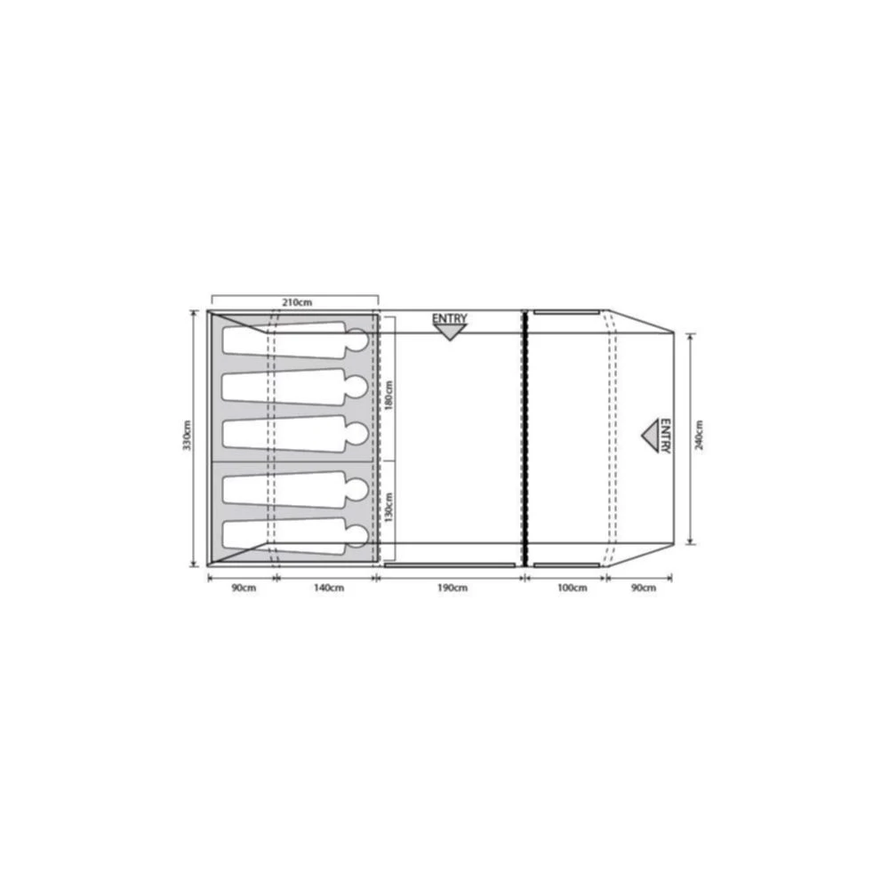 Outdoor Revolution Camp Star 500XL Air Tent Bundle (incl Footprint) 6 Outdoor Revolution Camp Star 500XL Air Tent Bundle (incl Footprint) - Image 4