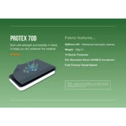 Vango Tay 200 Tent (2025) 28 Vango Tay 200 Tent (2025) -OUTDOOR WORLD GEAR protex 70d fabric infographic blue low res 2