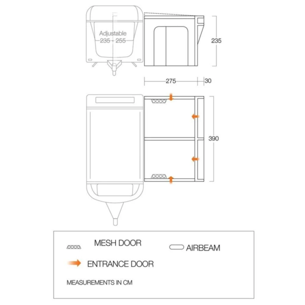 Vango Airbeam Vango Riviera Air 390 Elements TC Caravan Awning (2024) 5 Vango Airbeam Vango Riviera Air 390 Elements TC Caravan Awning (2024) - Image 3