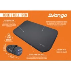 Vango Rock & Roll 12cm Self Inflating Mat - 112cm Wide 12 Vango Rock & Roll 12cm Self Inflating Mat - 112cm Wide -OUTDOOR WORLD GEAR rock roll 12cm infographic 1